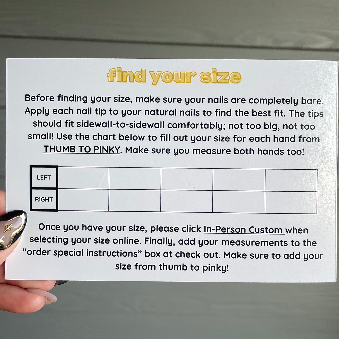 Sizing Kit